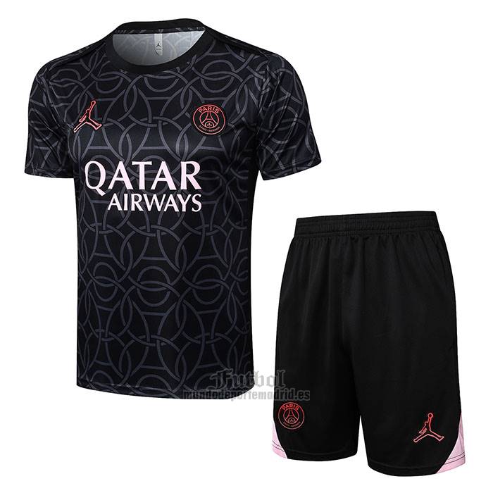 Chandal del Paris Saint-Germain Jordan Manga Corta 2024-2025 Negro - Pantalon Corto
